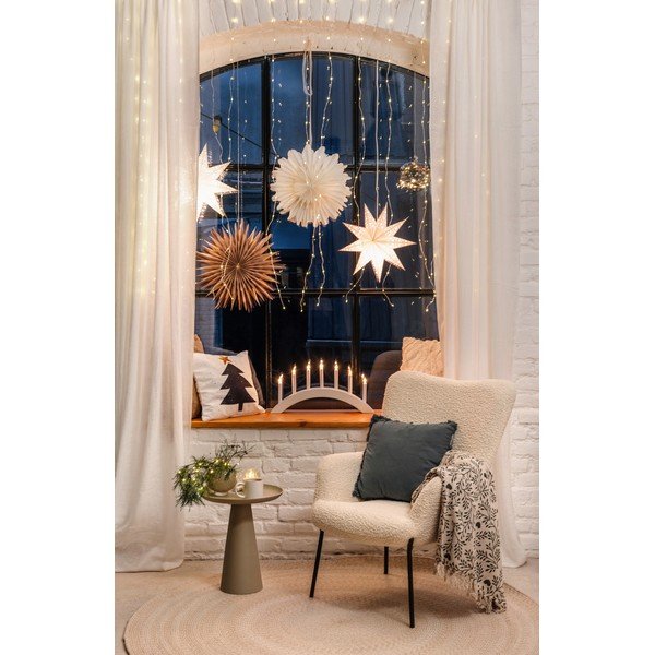 Zielono-kremowy koc 130x160 cm Maribelle – Bloomingville-image-1