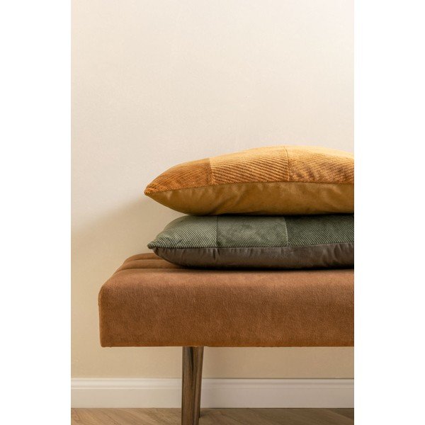 Zielona aksamitna poduszka PT LIVING Velvet, 60x30 cm-image-1