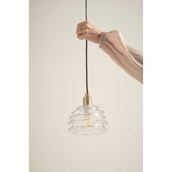Szklana lampa wisząca w kolorze złota ø 15 cm Fall – Jotex-image-3
