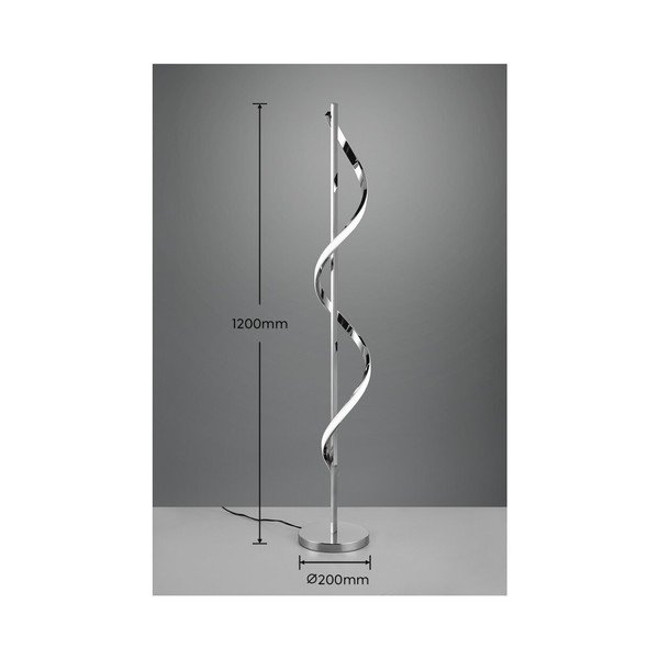 Lampa stojąca LED w kolorze srebra z połyskiem ze ściemniaczem (wys. 120 cm) Isabel – Reality-image-4