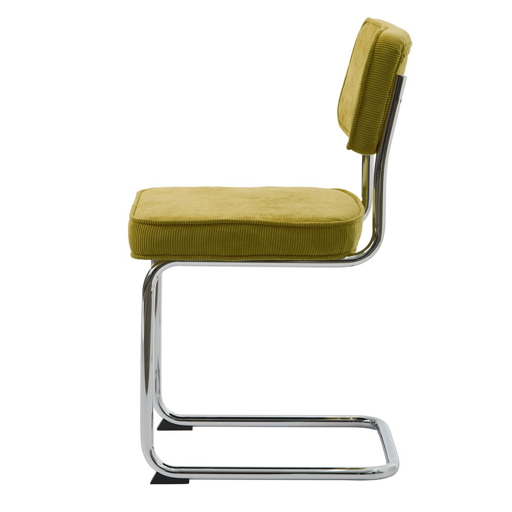 Zielone sztruksowe krzesło Rupert – Unique Furniture (zdjęcie 6)