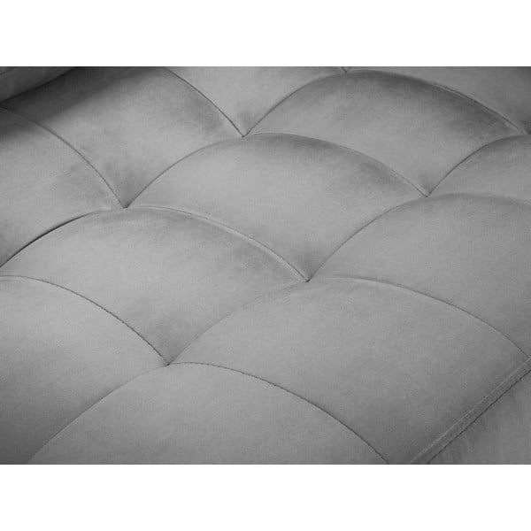 Jasnoszara aksamitna sofa Milo Casa Santo, 219 cm-image-1