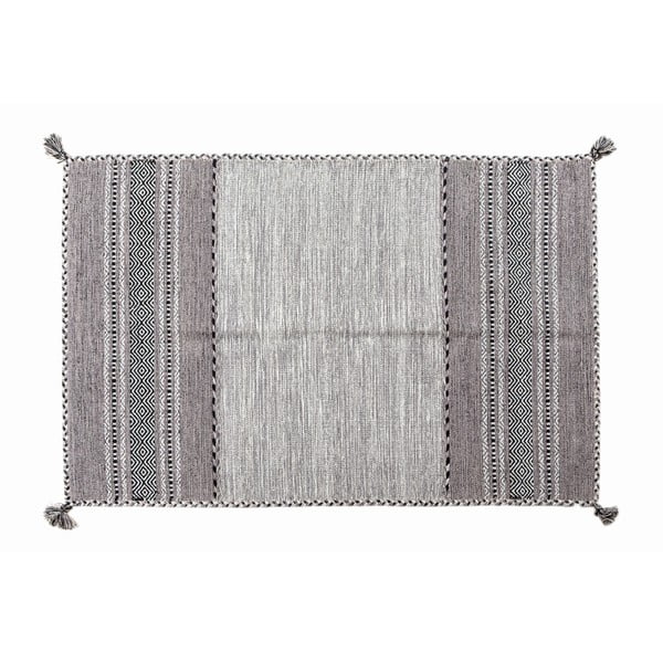 Szary dywan ręcznie tkany Navaei & Co Kilim Tribal 708, 200x140 cm