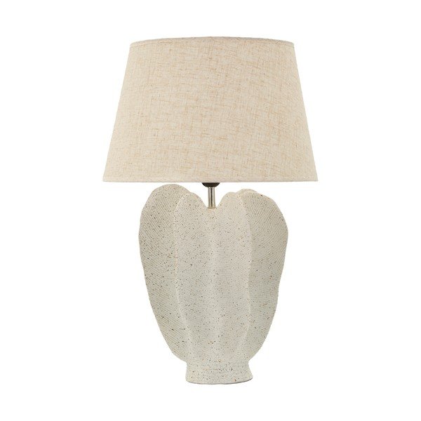 Kremowa lampa stołowa z tekstylnym kloszem (wysokość 63 cm) Ester – Mauro Ferretti
