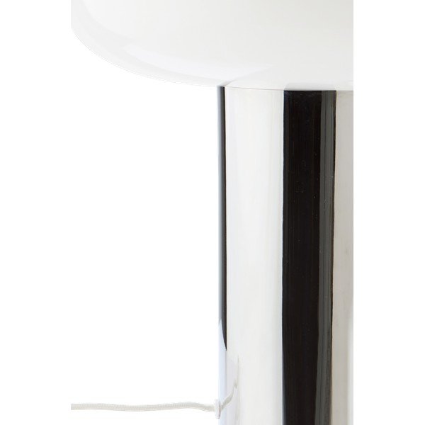 Metalowa lampa stołowa w kolorze srebra z połyskiem (wysokość 32 cm) Paneta – Jotex-image-3