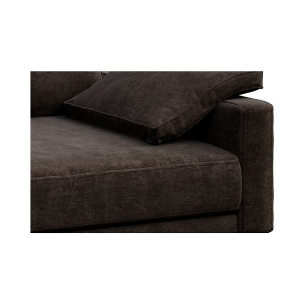 Ciemnobrązowa sofa z szezlongiem po lewej stronie MESONICA Musso-image-2