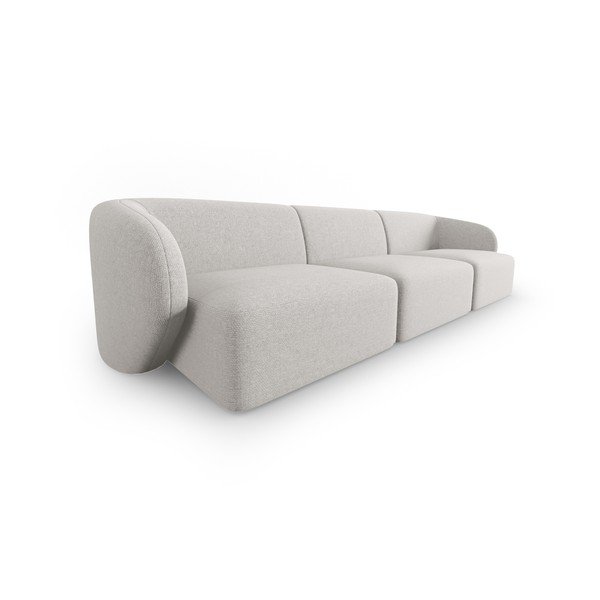 Jasnoszara sofa  z tkaniny szenilowej 266 cm Paolo – Milo Casa-image-2