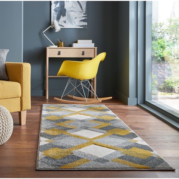 Chodnik w szaro-żółtym kolorze 80x230 cm Nimbus – Flair Rugs-image-1