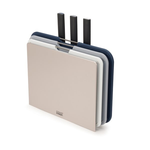 Zestaw 3 desek do krojenia i noży w stojaku Joseph Joseph Nest Plus