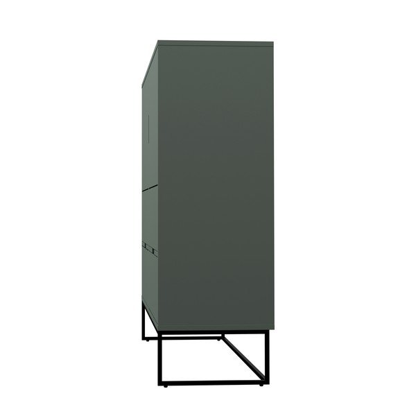 Szarozielona wysoka komoda 118x127 cm Lipp – Tenzo-image-4