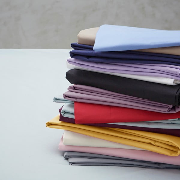 Żółte prześcieradło z perkalu z gumką 90x190 cm Easy Iron Percale – Catherine Lansfield-image-4