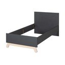 Czarne łóżko dziecięce 90x200 cm Jara – Roba