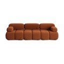 Pomarańczowa aksamitna sofa modułowa 285 cm Lokua – Makamii