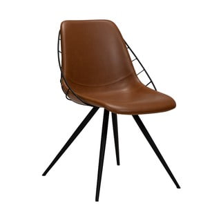 Brązowe krzesło z imitacji skóry DAN-FORM Denmark Sway
