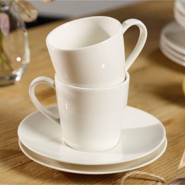 Biały porcelanowy spodek Like by Villeroy & Boch Group White, 16 cm-image-1