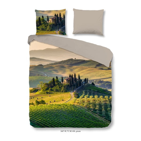 Pościel dwuosobowa z bawełny Good Morning Tuscan, 200x200 cm