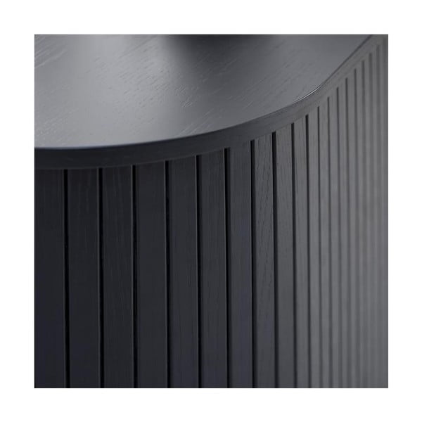 Czarna szafka pod TV w dekorze dębu 56x180 cm Nola – Unique Furniture-image-3