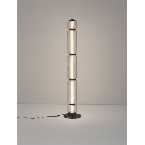 Szklana lampa stojąca LED w kolorze matowej czerni (wysokość 123 cm) Liesa – Nova Luce-image-2