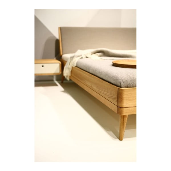 Łóżko dwuosobowe z litego drewna dębowego Javorina Direct, 160x200 cm-image-1