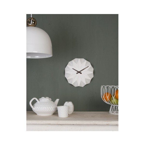 Biały zegar ścienny Karlsson Origami Ceramic-image-2