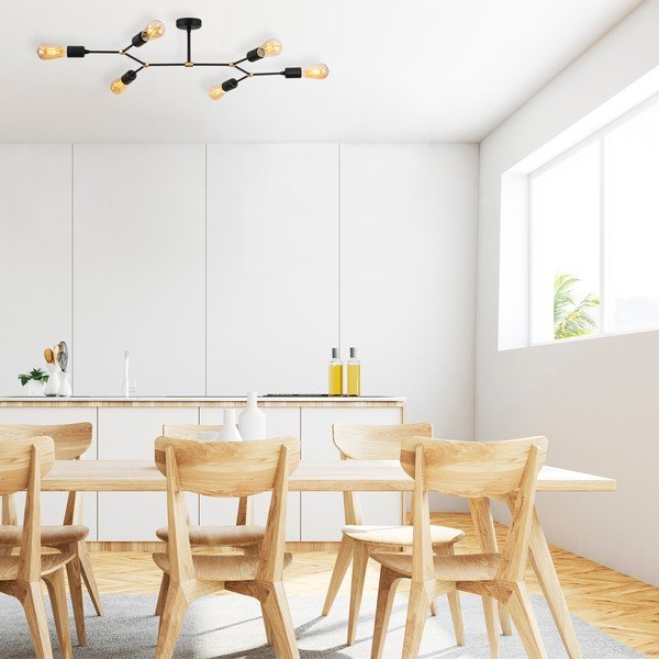 Czarna lampa sufitowa 48x95 cm Sparrow – Opviq lights-image-1