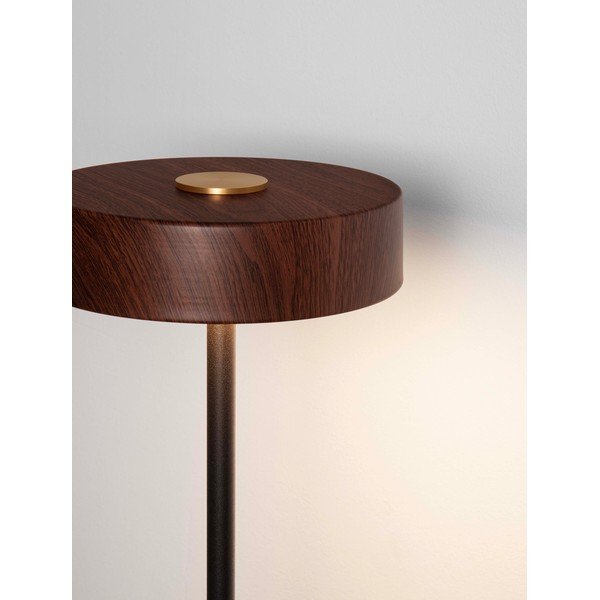 Czarna/w ciemnym naturalnym kolorze metalowa lampa stojąca LED (wysokość 135 cm) Thea – Nova Luce-image-2