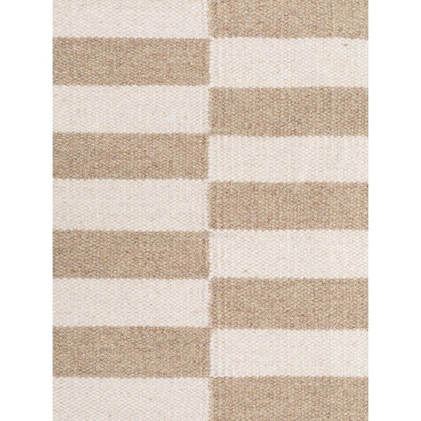 Biały/jasnobrązowy wełniany dywan dwustronny/tkany ręcznie 80x150 cm Vika – Hanse Home-image-3
