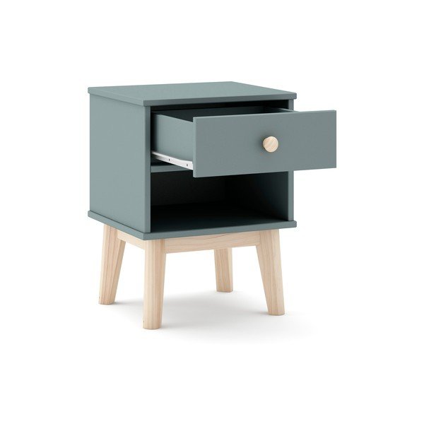 Szarozielona dziecięca szafka nocna Esteban – Marckeric-image-3