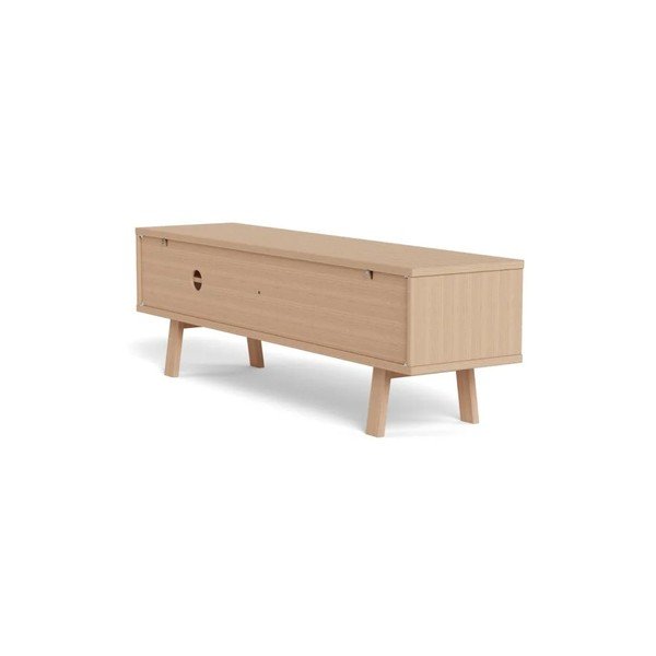Fornirowana szafka pod TV w jasnym naturalnym kolorze 160x50x40 cm Lamberth – Actona-image-4