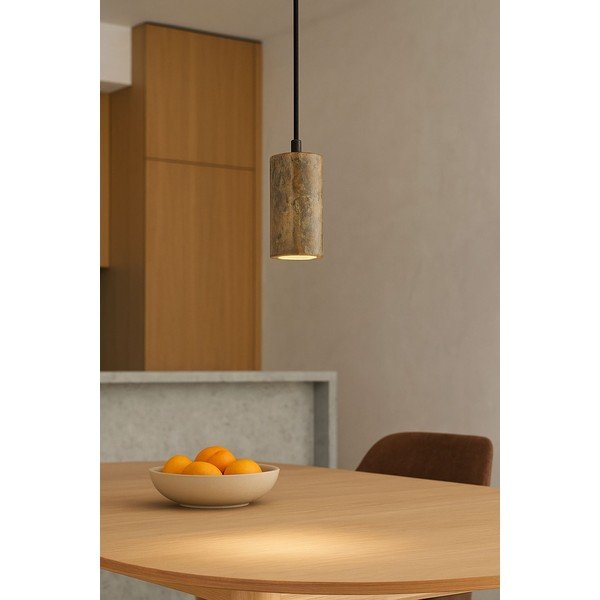 Szara lampa wisząca z kamiennym kloszem ø 6,5 cm Selma – Opviq lights-image-4