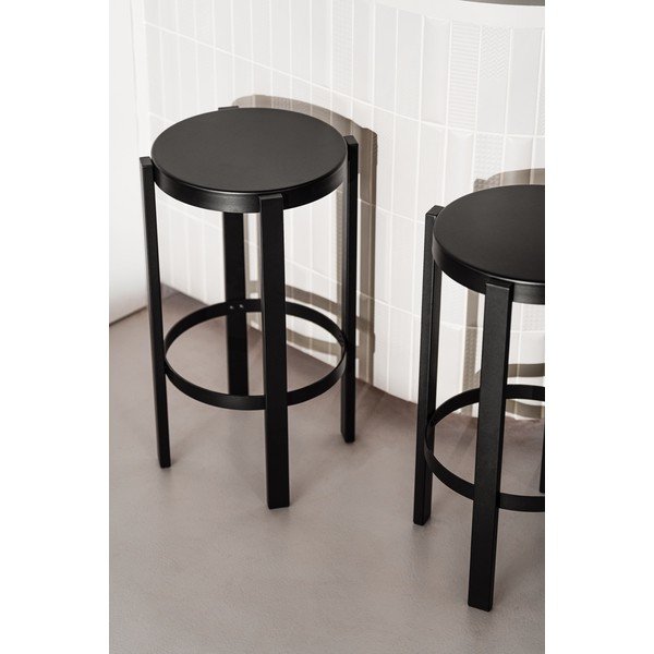 Czarny stalowy stołek Doon – noo.ma-image-1