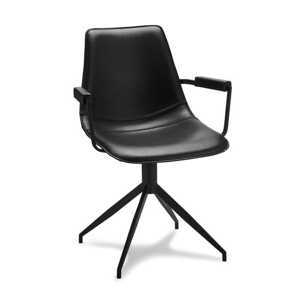 Czarne krzesła obrotowe zestaw 2 szt. Isabel – Furnhouse