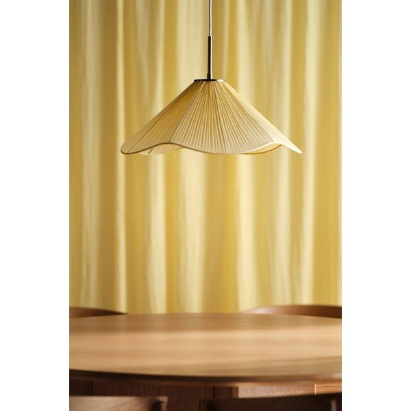 Żółta tekstylna lampa wisząca ø 50 cm Lunaria – Jotex-image-3