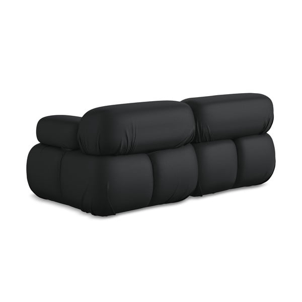 Czarna sofa modułowa z imitacji skóry 190 cm Lokua – Makamii-image-4