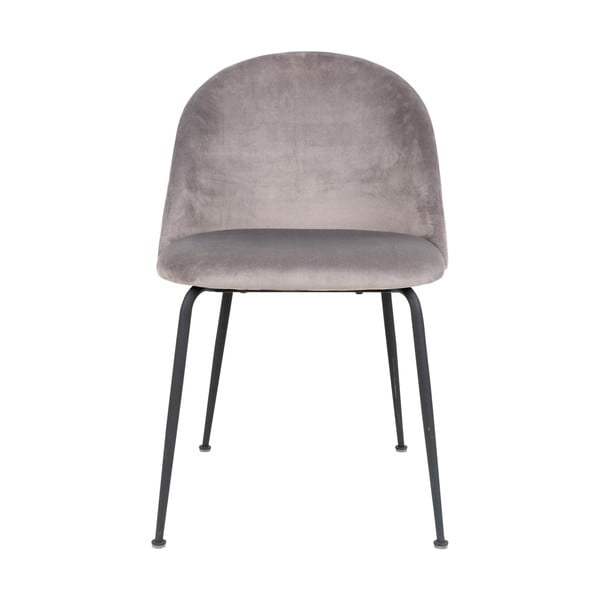 Jasnoszare aksamitne krzesła zestaw 2 szt. Geneve – House Nordic-image-2