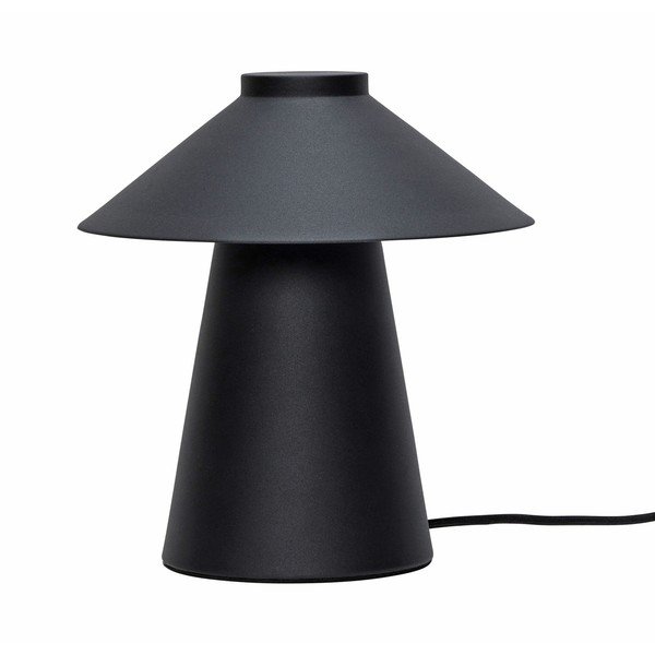 Czarna metalowa lampa stołowa Chipper – Hübsch