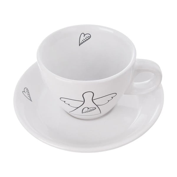 Czarno-białe ceramiczne filiżanki zestaw 2 szt. 90 ml – Orion-image-2