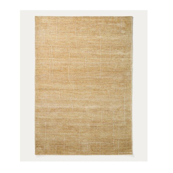 Musztardowy dywan tkany ręcznie 200x300 cm Eloda – Kave Home