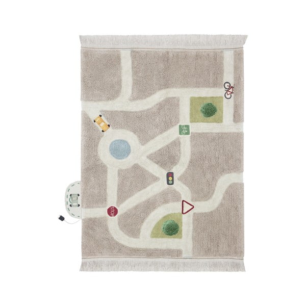 Szary bawełniany dziecięcy dywan do zabawy 120x170 cm Eco-City – Lorena Canals