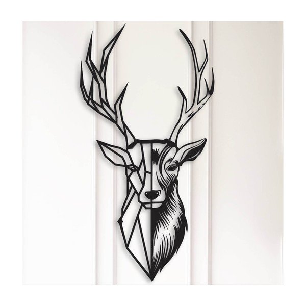 Czarna dekoracja ścienna Mighty Deer