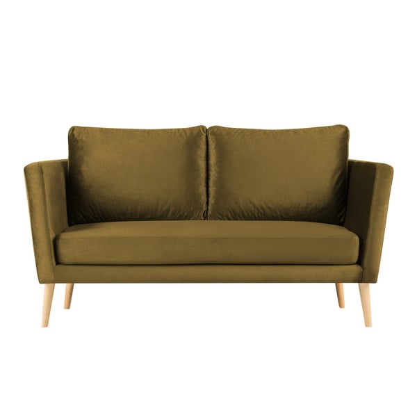 Musztardowa sofa 2-osobowa Paolo Bellutti Julia