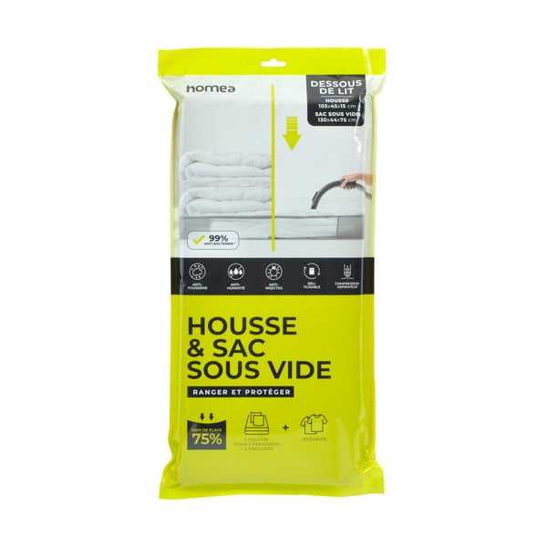 Plastikowy próżniowy pojemnik pod łóżko 105x45x15 cm – Homéa-image-1