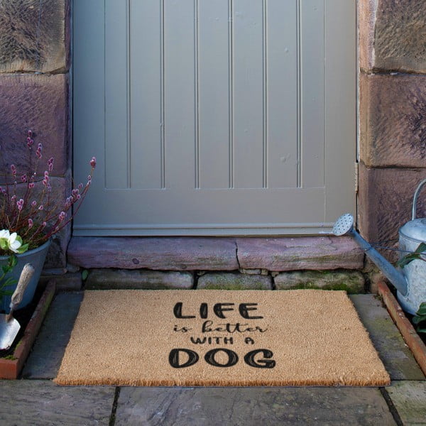 Wycieraczka z włókna kokosowego 40x60 cm Life Is Better With a Dog – Artsy Doormats-image-3