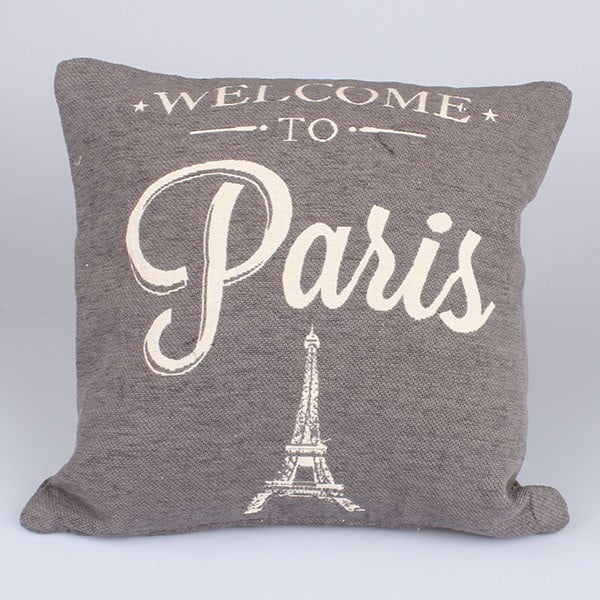 Poszewka na poduszkę Paris in Grey, 40x40 cm