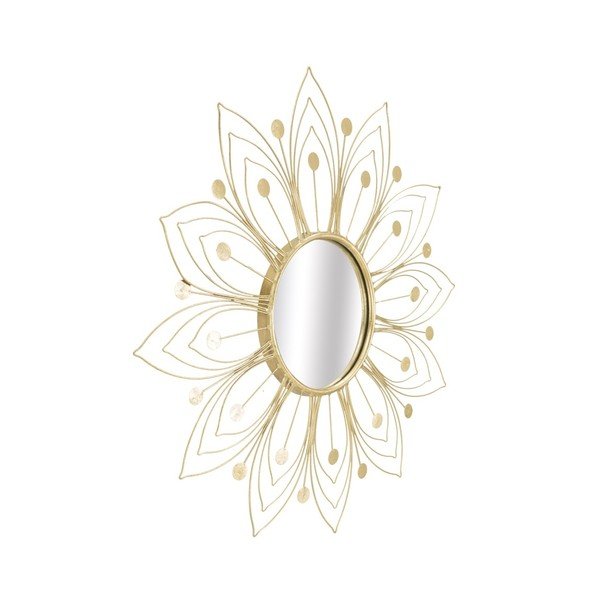 Lustro wiszące w ramie w złotej barwie Mauro Ferretti Glam, ⌀ 80 cm-image-4
