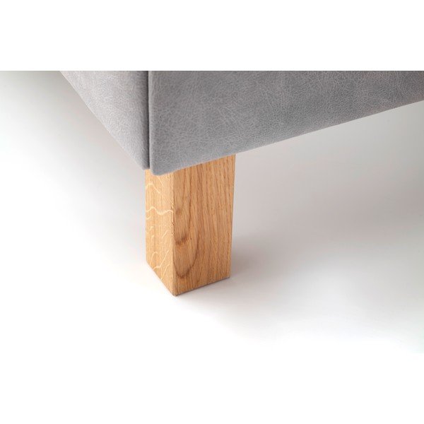 Jasnoszare tapicerowane łóżko dwuosobowe ze schowkiem ze stelażem 160x200 cm San Remo – Meise Möbel-image-1