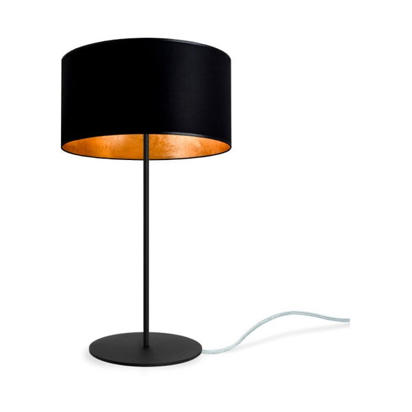 Czarno-złota lampa stołowa Bulb Attack Tres, ⌀ 36 cm