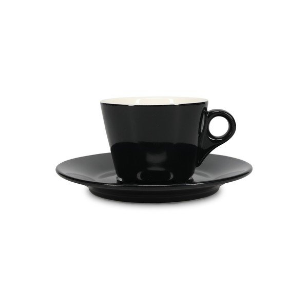 Czarna porcelanowa filiżanka do cappuccino 160 ml Barista – BonBistro-image-2