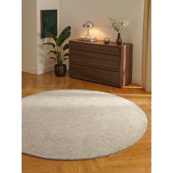 Beżowy wełniany okrągły dywan ø 160 cm Eloise – Hanse Home-image-1