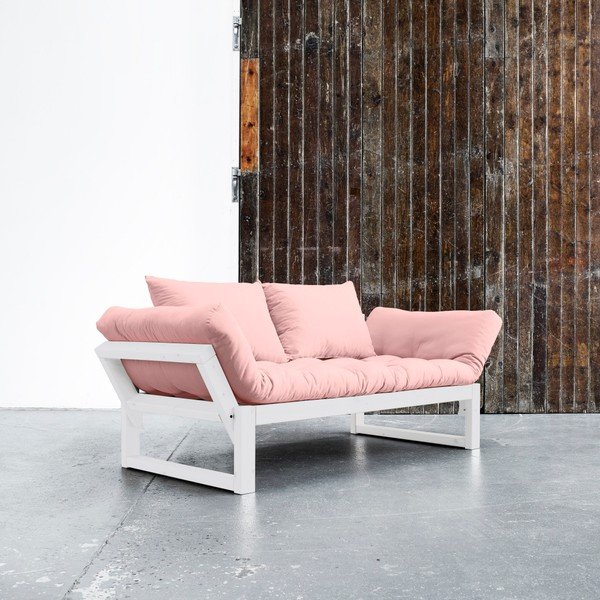 Sofa rozkładana Karup Edge White/Pink Peonie-image-1